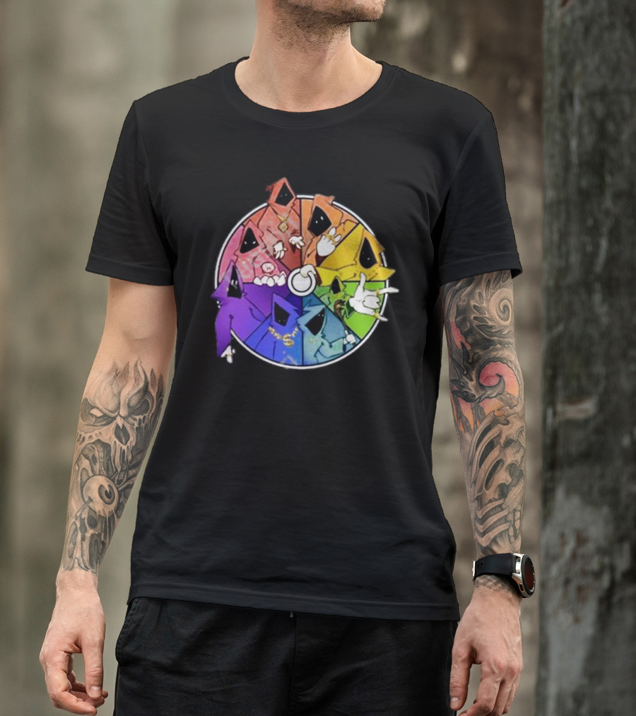 Bagplants Shadow Wizard Money Gang Rainbow Colors Circle T-Shirt