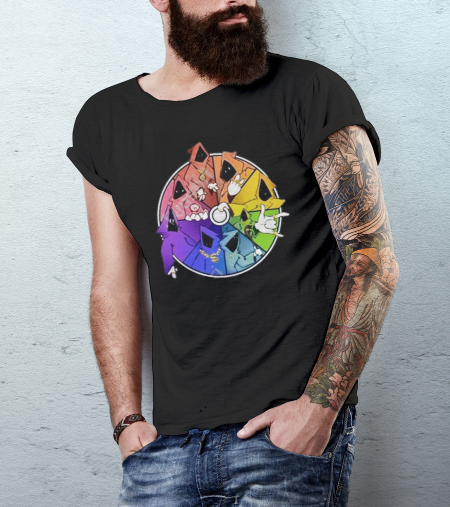 Bagplants Shadow Wizard Money Gang Rainbow Colors Circle T-Shirt