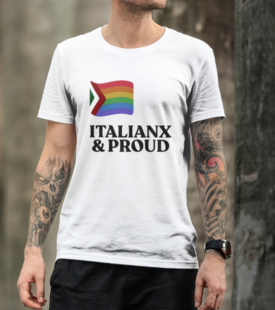 Italianx And Proud Rainbow Flag Pride T-Shirt