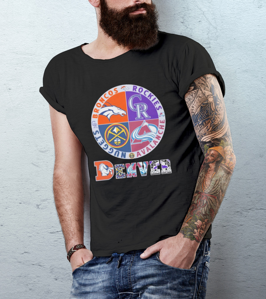 Denver Broncos Rockies Nuggets Avalanche T-Shirt