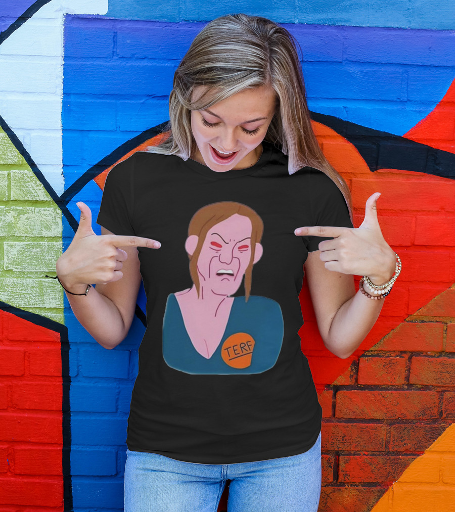 JK Rowling TERF Angry Cartoon Sticker T-Shirt