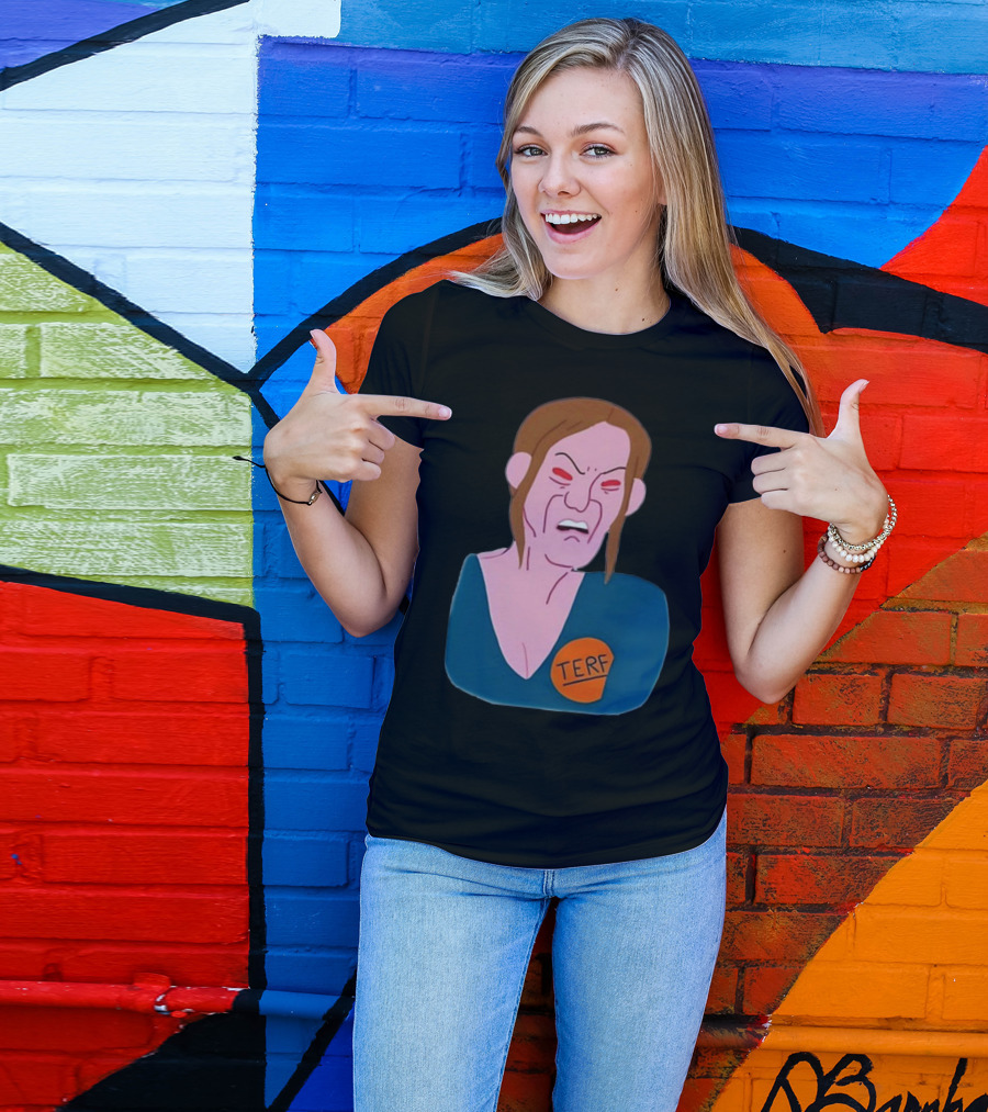 JK Rowling TERF Angry Cartoon Sticker T-Shirt