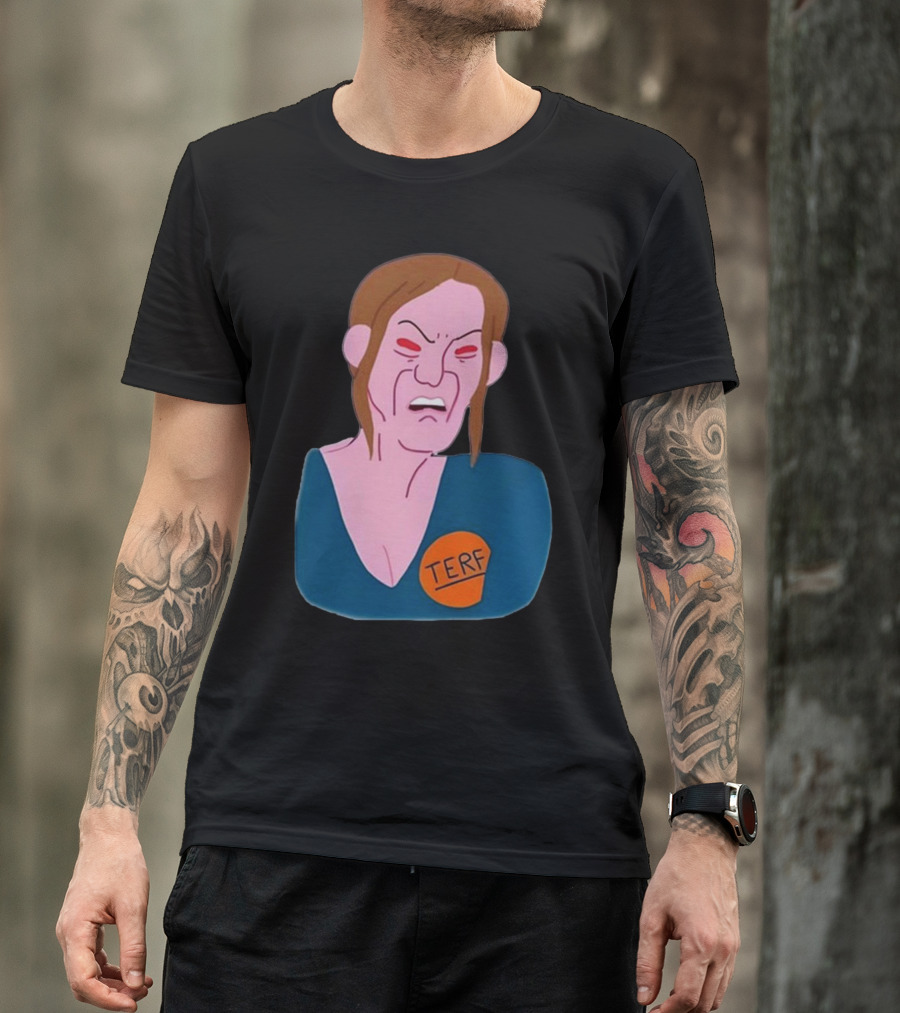 JK Rowling TERF Angry Cartoon Sticker T-Shirt