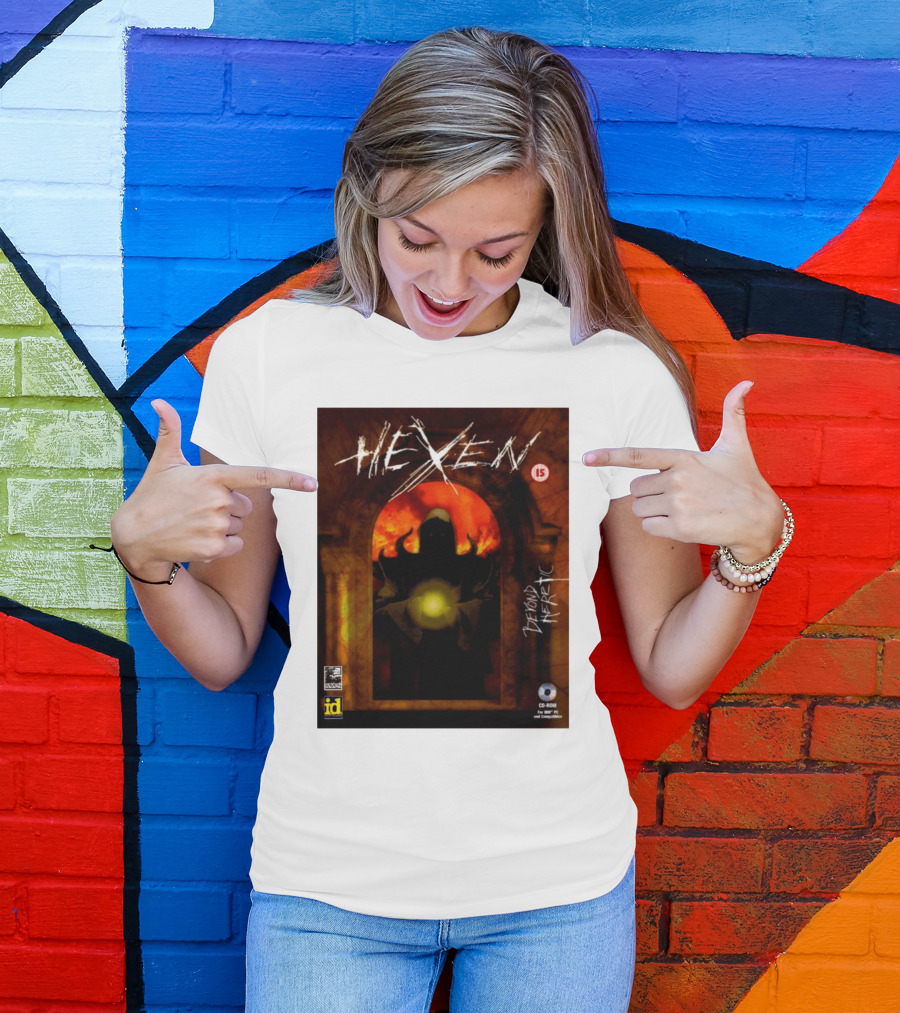 Hexen Beyond Heretic Video Game Cover Phil Spencer Wearing T-Shirt