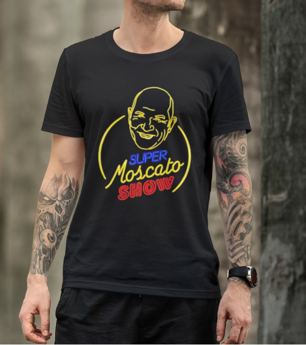 Super Moscato Show Neon Head Outline T-Shirt