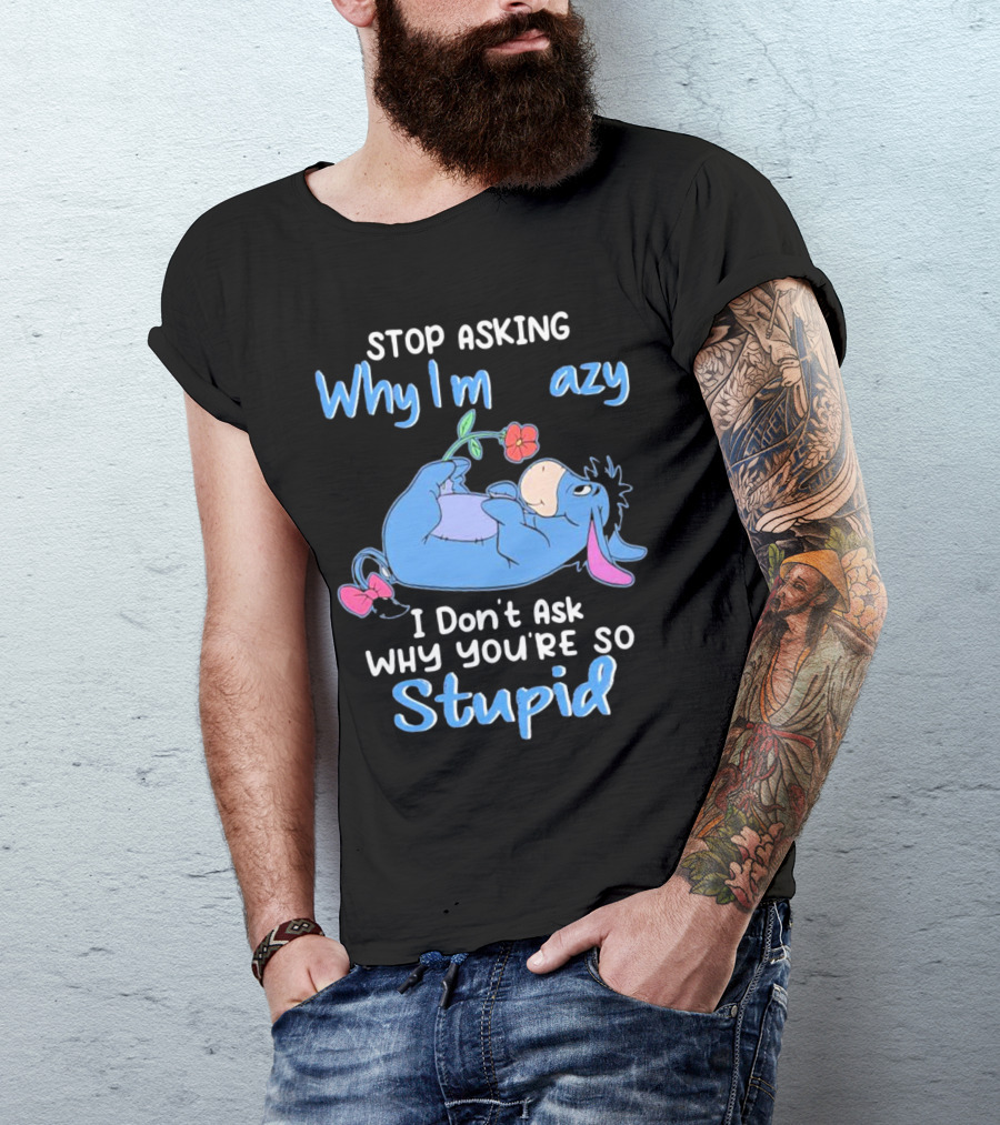 Eeyore Stop Asking Why I’m Crazy I Don’t Ask Why You’re So Stupid T-Shirt