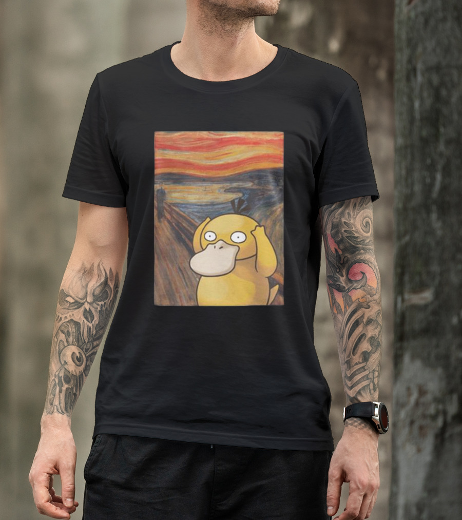 Psyduck Scream Parody Pokemon Art Mashup T-Shirt