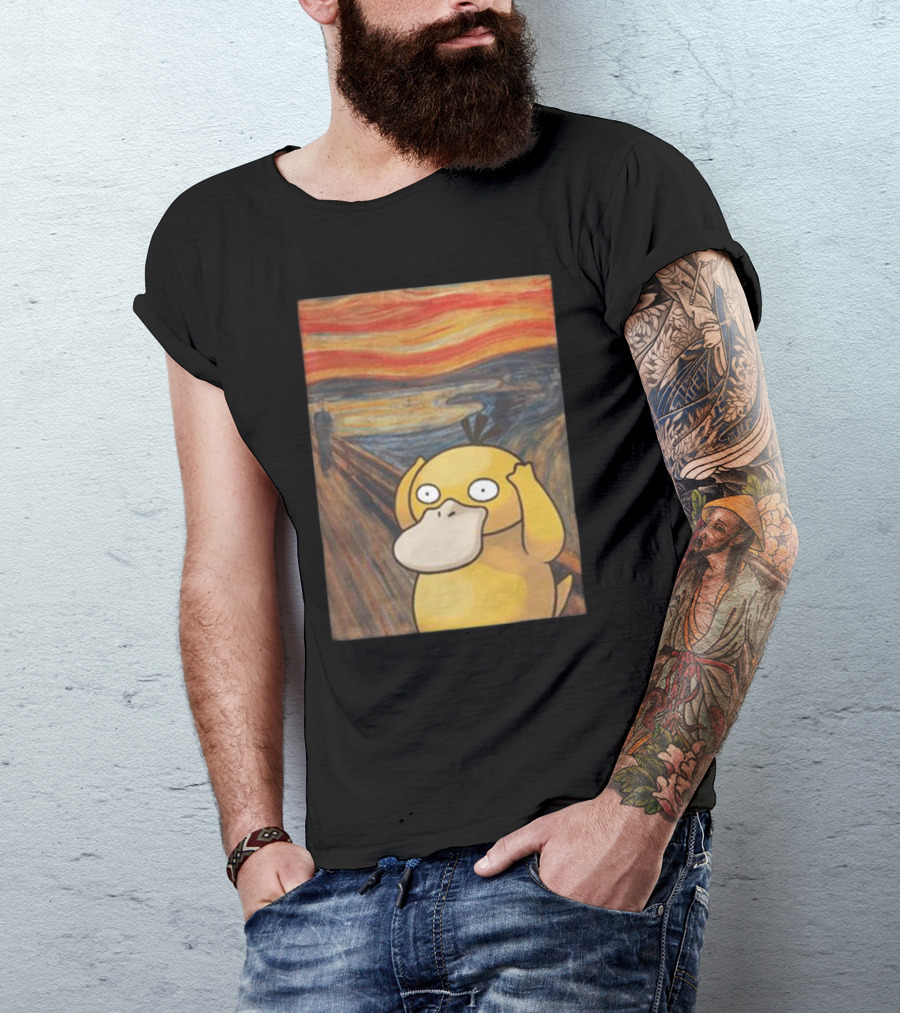 Psyduck Scream Parody Pokemon Art Mashup T-Shirt