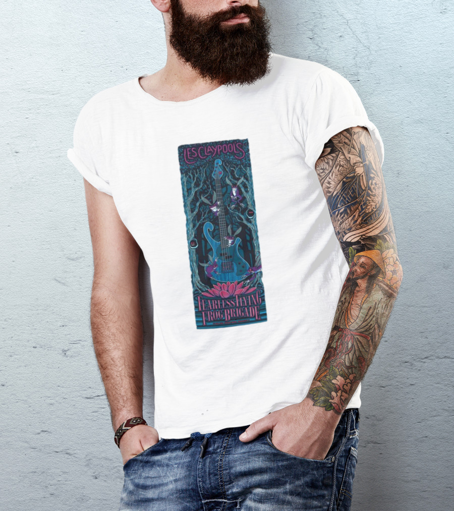 Les Claypool's Fearless Flying Frog Brigade New Orleans Guitar Forest T-Shirt