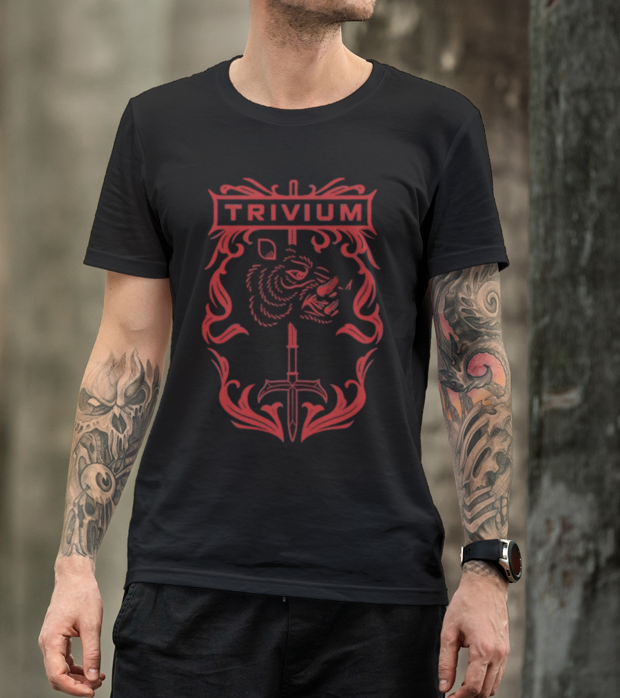 Trivium Pigpen Boar And Sword Emblem T-Shirt