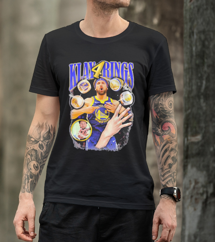 Klay 4 Rings Golden State Warriors Basketball T-Shirt
