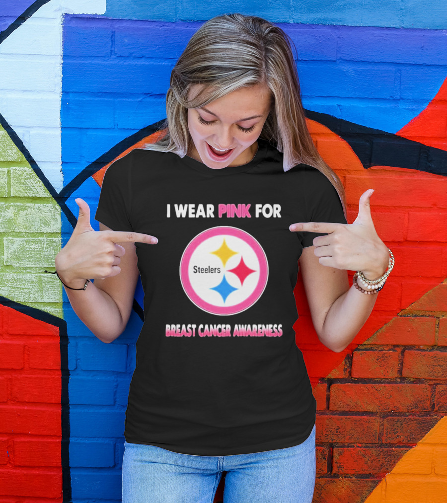 Pittsburgh Steelers I Wear Pink For Breast Cancer Awareness T-Shirt