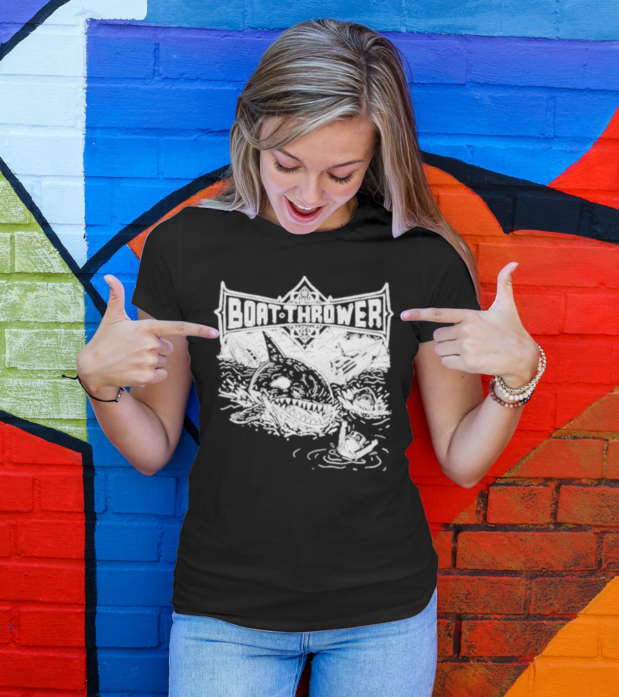 BOAT THROWER Shark Battle Adventure T-Shirt