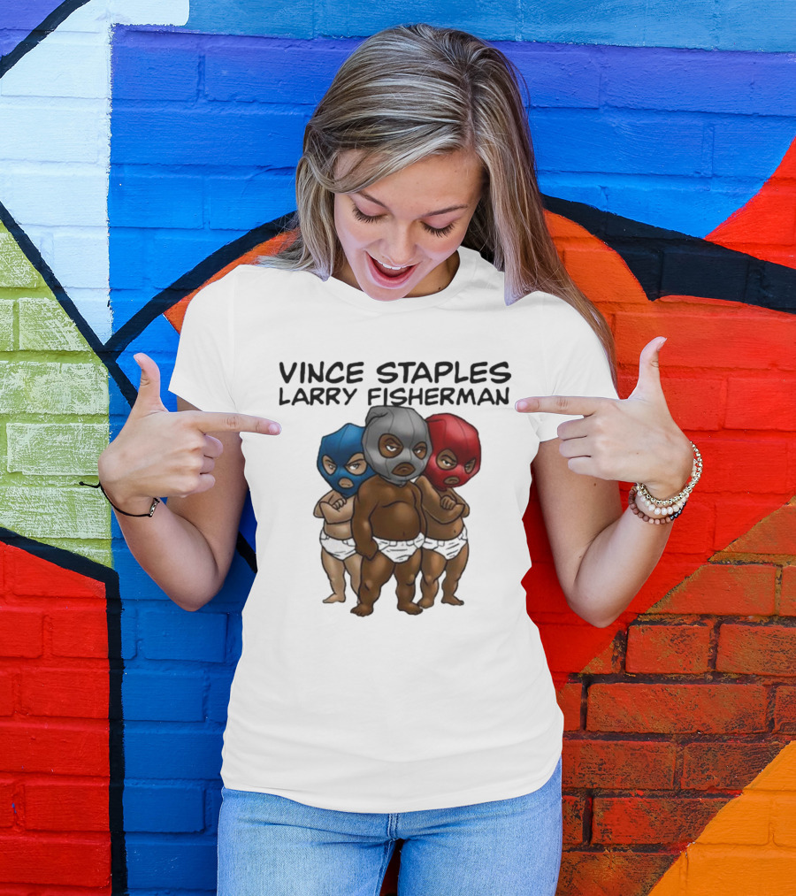Vince Staples Larry Fisherman Stolen Youth Mixtape Luchador Masked Babies T-Shirt