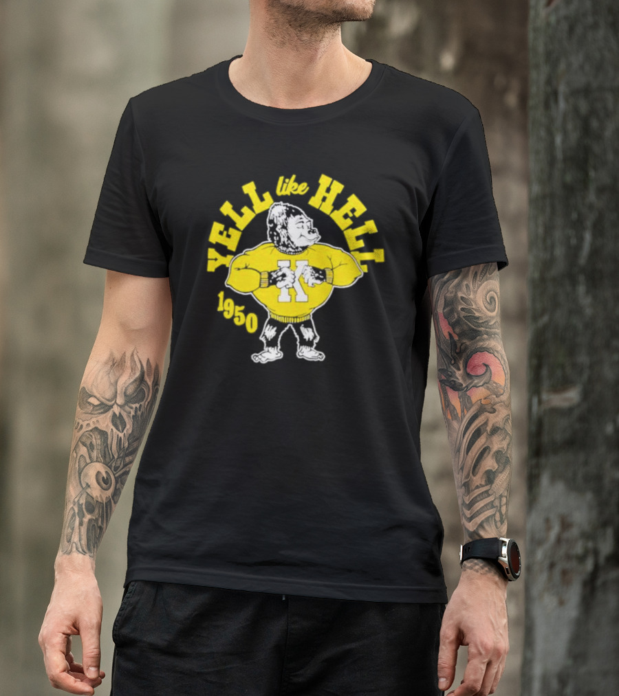 Gus The Gorilla Yell Like Hell Pittsburg State University 1950 Mascot T-Shirt