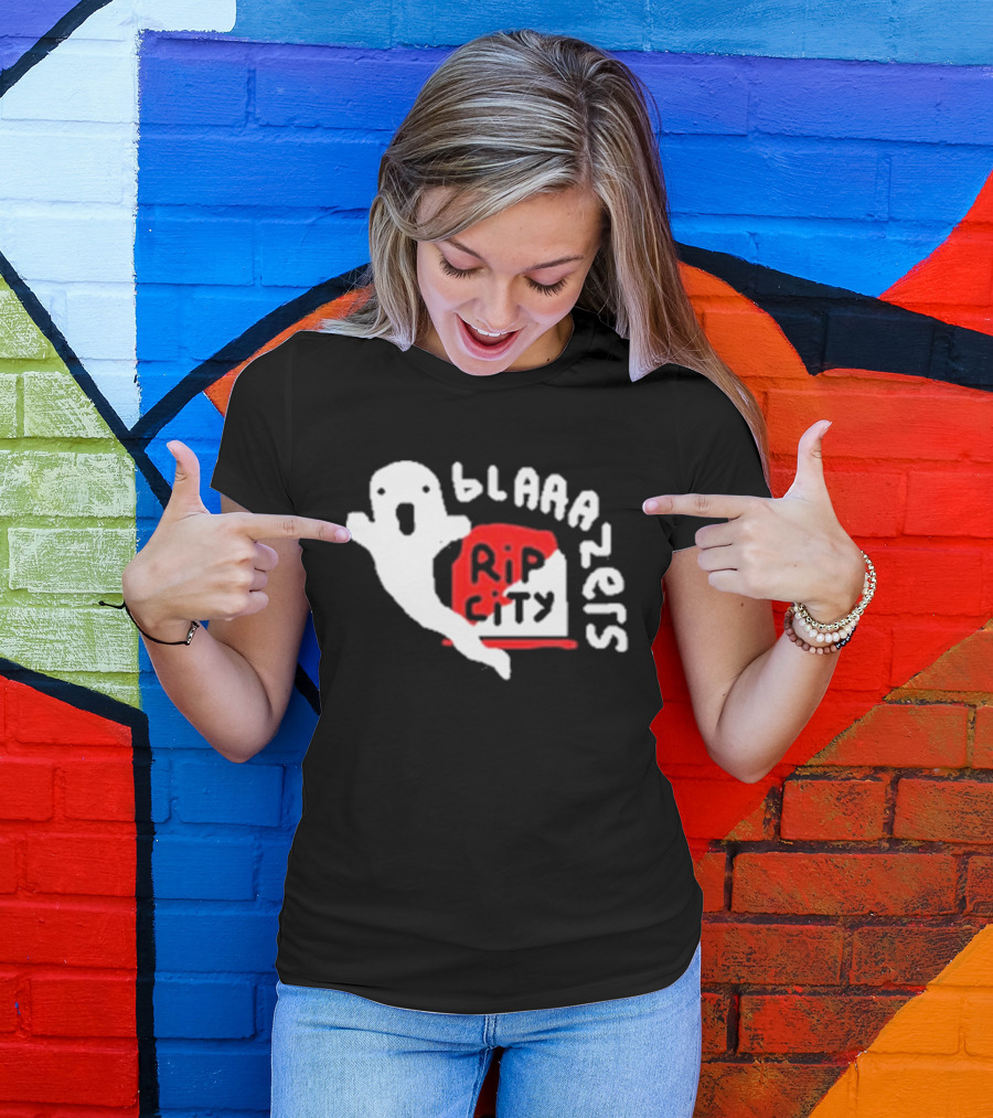 Rip City Blaaazers Ghost And Tombstone T-Shirt
