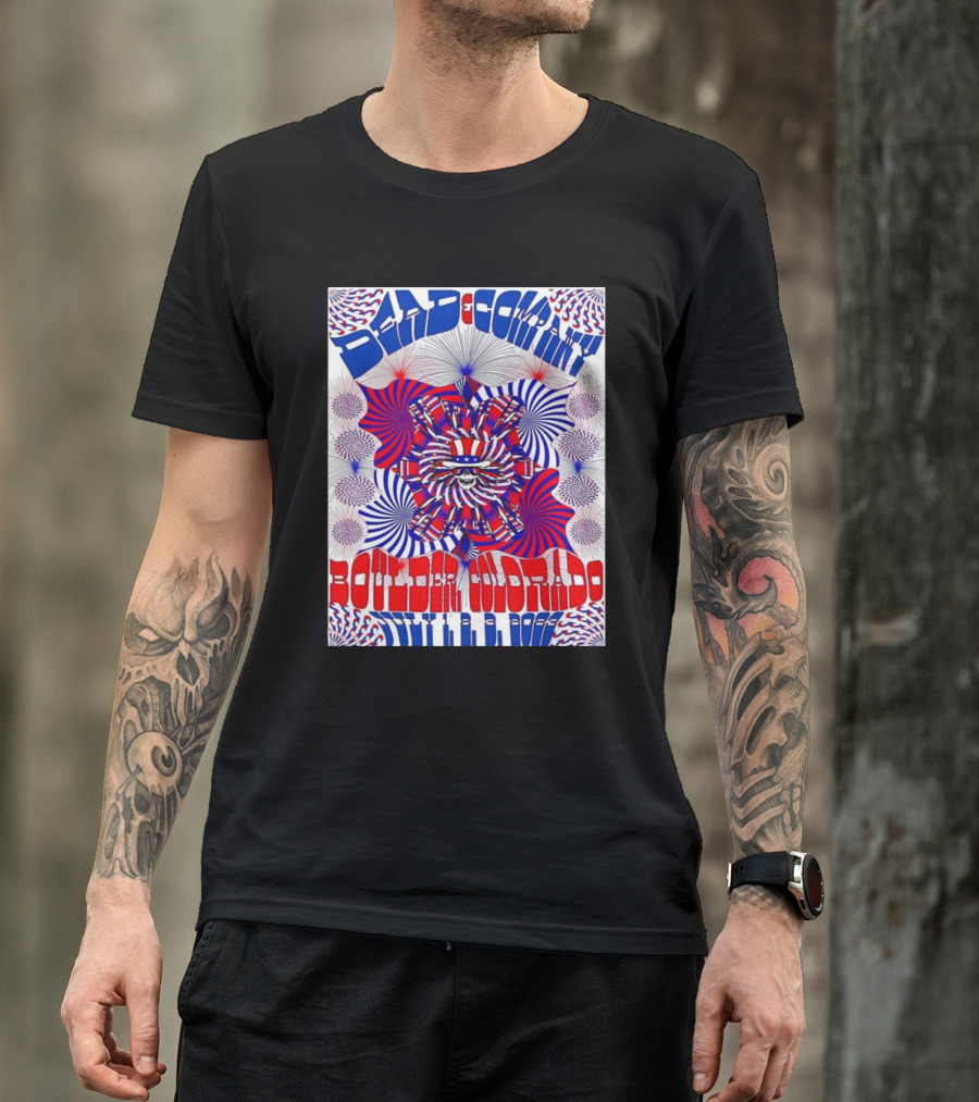 Bad Company Boulder Colorado 2002 Psychedelic Pattern T-Shirt