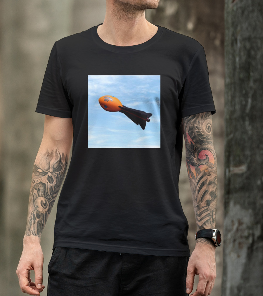 Football Guy Rocket Sky Launch T-Shirt