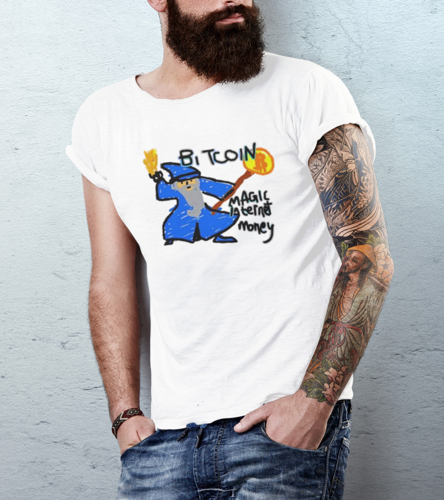 Bitcoin Wizard Magic Internet Money T-Shirt