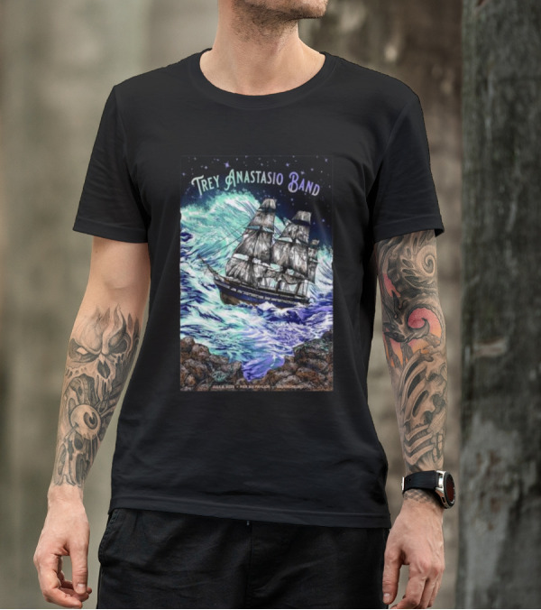 Trey Anastasio Band July 6 Ship In Stormy Sea T-Shirt