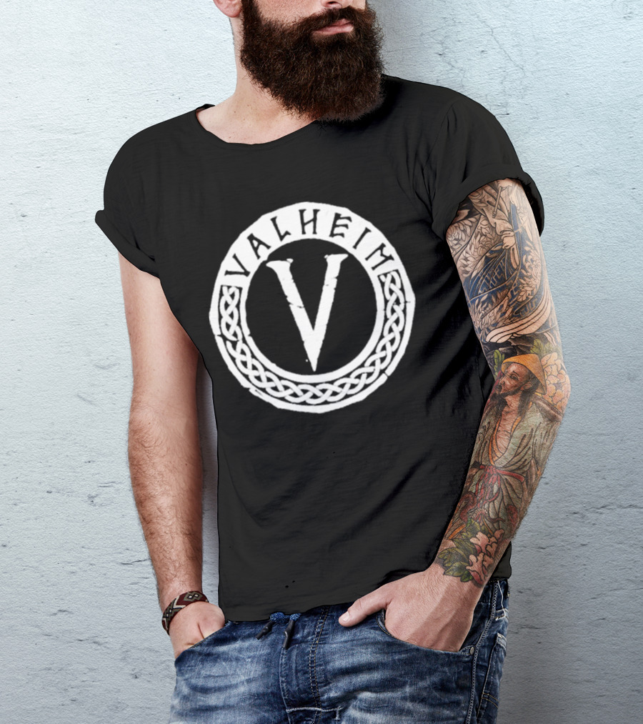 Valheim Emblem Celtic Knot Circle Badge T-Shirt