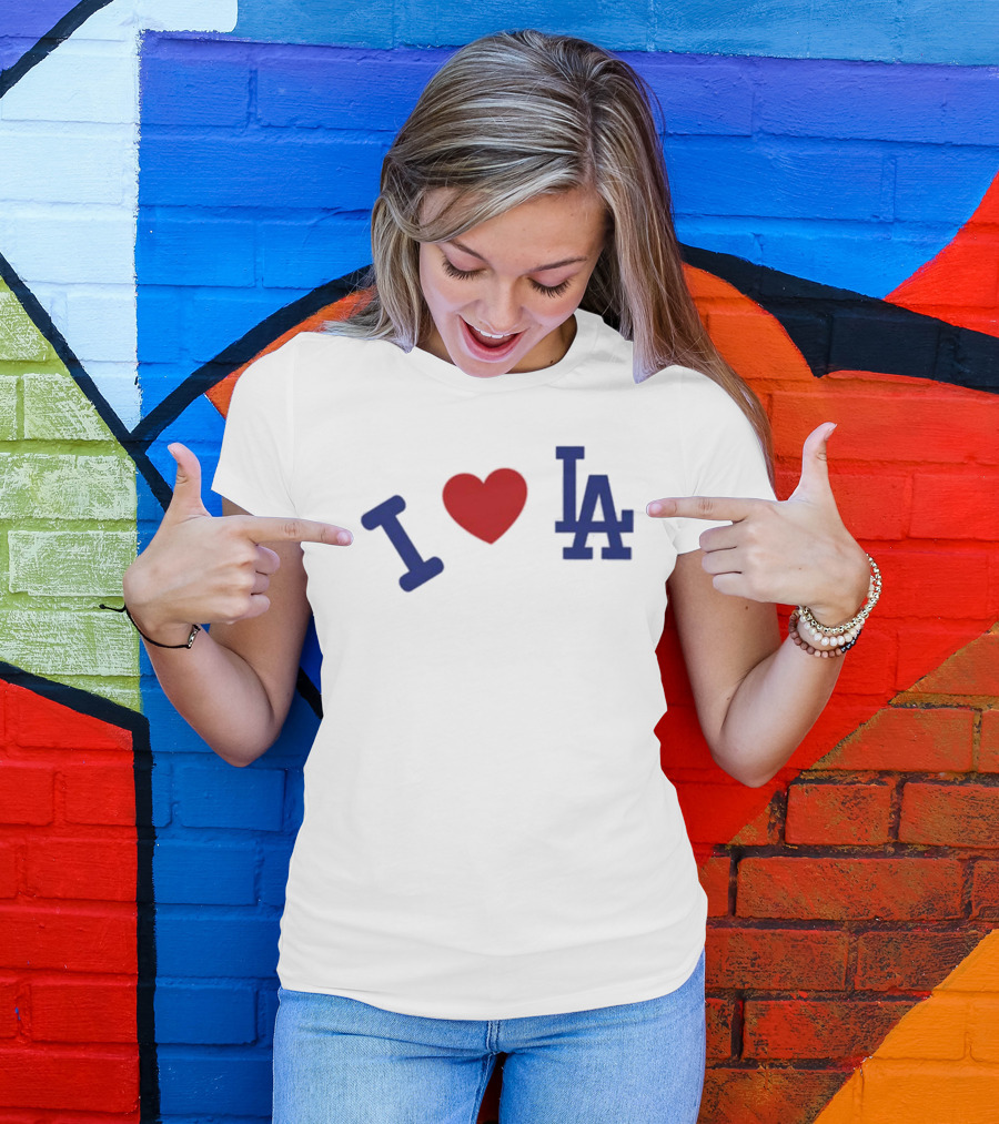 I Love LA Madhappy X Dodgers Collaboration T-Shirt