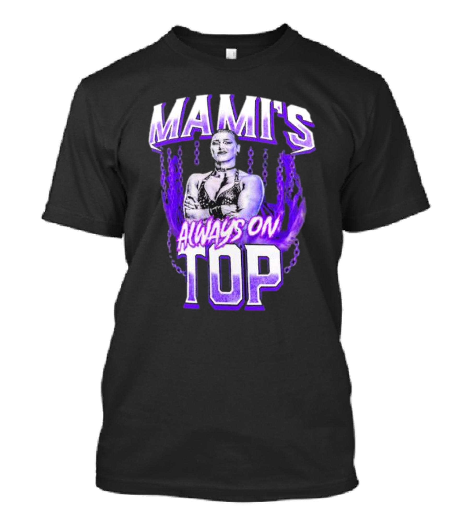 Rhea Ripley Mami's Always On Top WWE Style Chains Purple T-Shirt