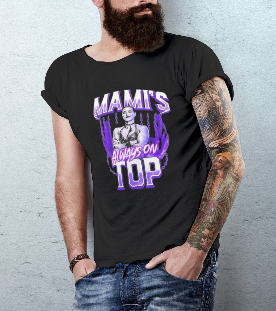 Rhea Ripley Mami's Always On Top WWE Style Chains Purple T-Shirt