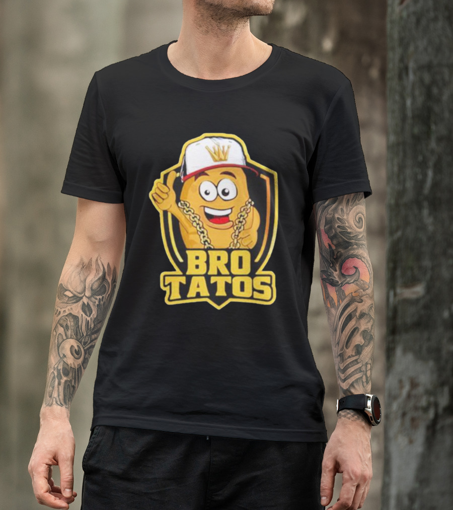 Brotatos Cartoon Potato With Gold Chain And Cap T-Shirt