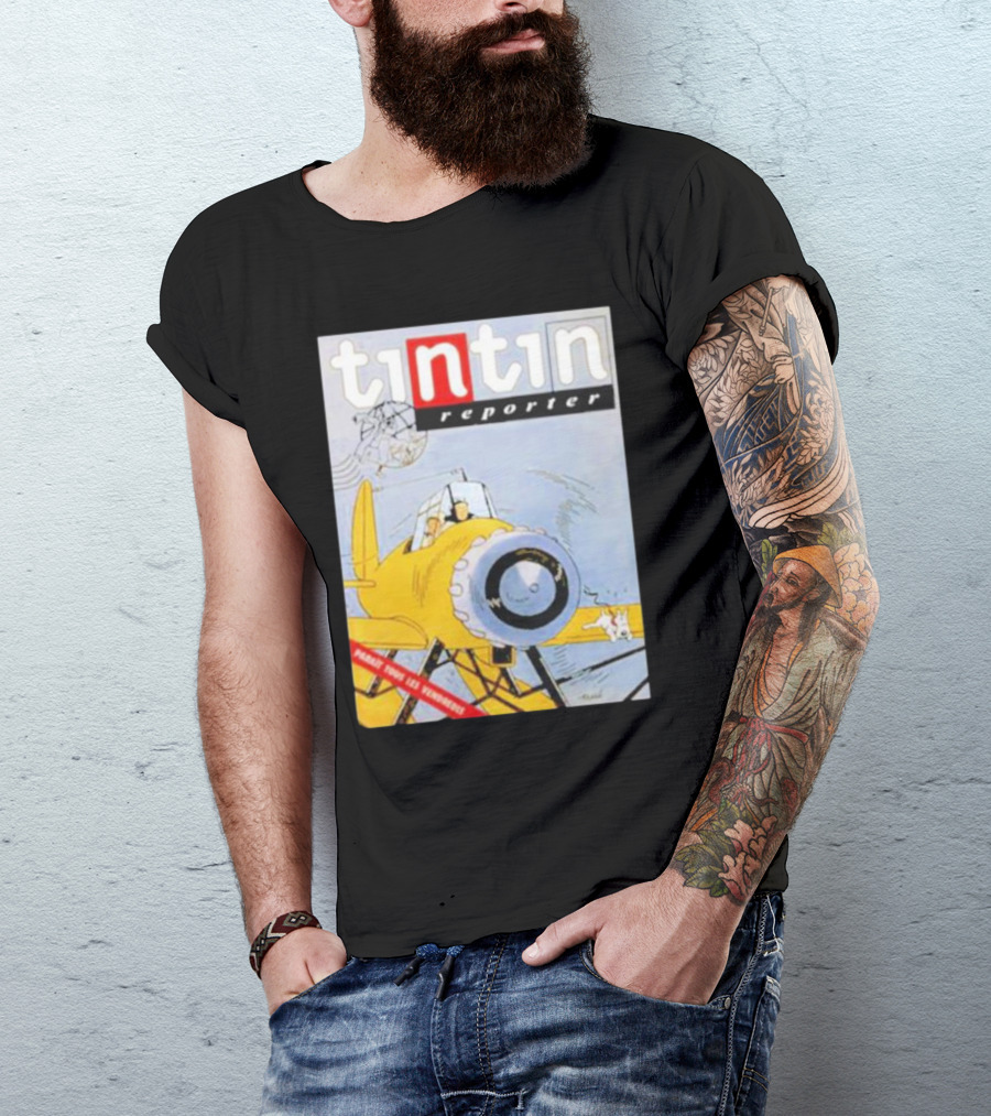 Tintin Reporter New Adventures Game Design Cartoon T-Shirt