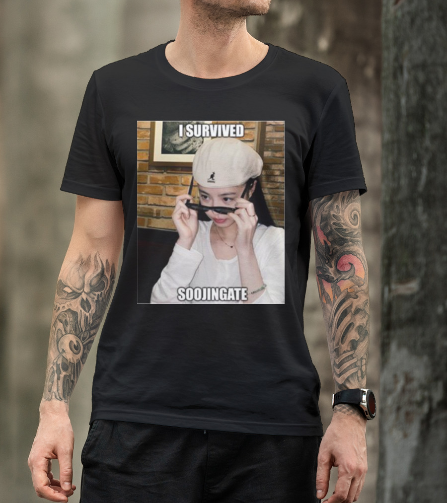 I Survived Soojingate Beret Sunglasses Meme T-Shirt