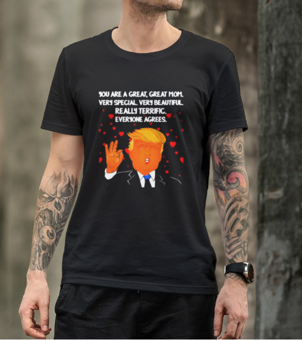 YOU ARE A GREAT GREAT MOM VERY SPECIAL VERY BEAUTIFUL REALLY TERRIFIC EVERYONE AGREES T-Shirt