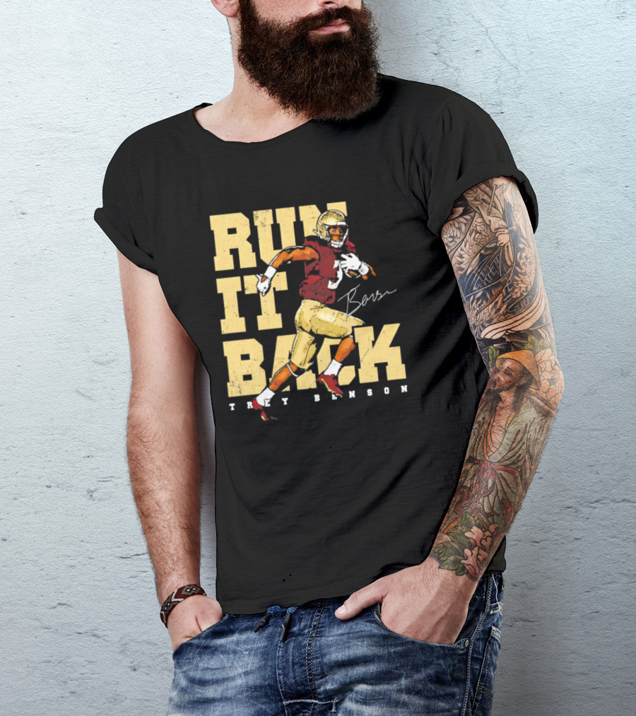 Trey Benson Run It Back Football T-Shirt