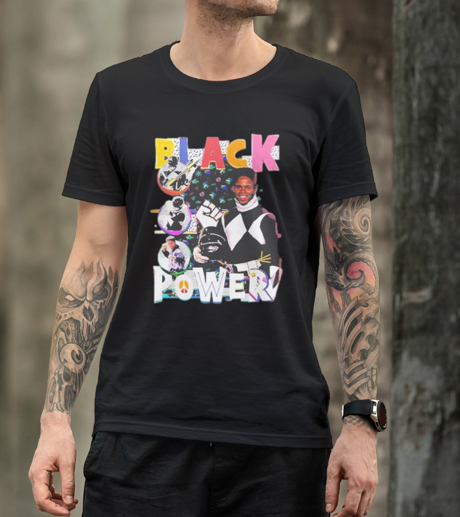 Black Power Mighty Morphin Tribute Go Go T-Shirt