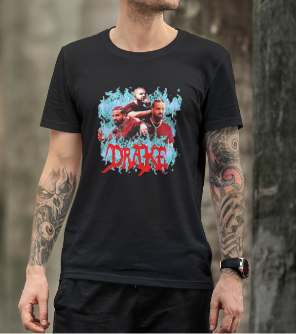 Comfort Colors Drake Flame Graphic Merch T-Shirt