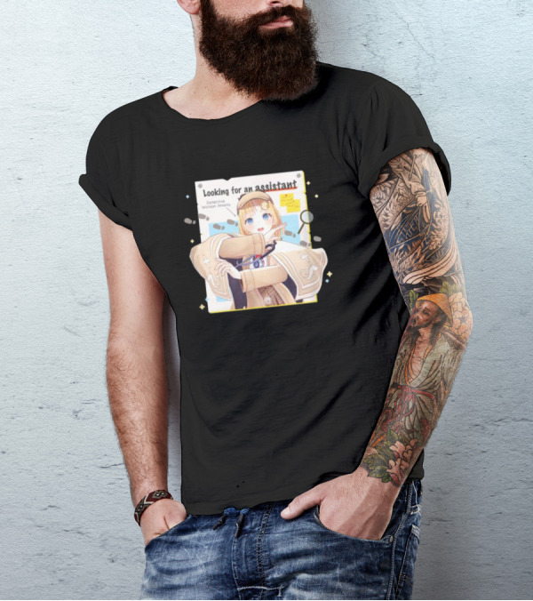 Detective Watson Amelia Looking For An Assistant Magnifying Glass And Notes T-Shirt