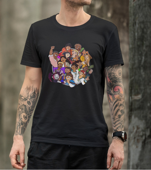 Terry McGurrin Total Drama Colorful Characters Circle T-Shirt