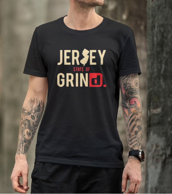 Melissagorga Jersey State Of Grind New Jersey Map T-Shirt