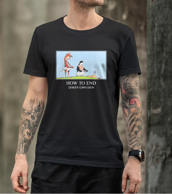 How To End Gender Confusion Calvin Hobbes Peanuts T-Shirt