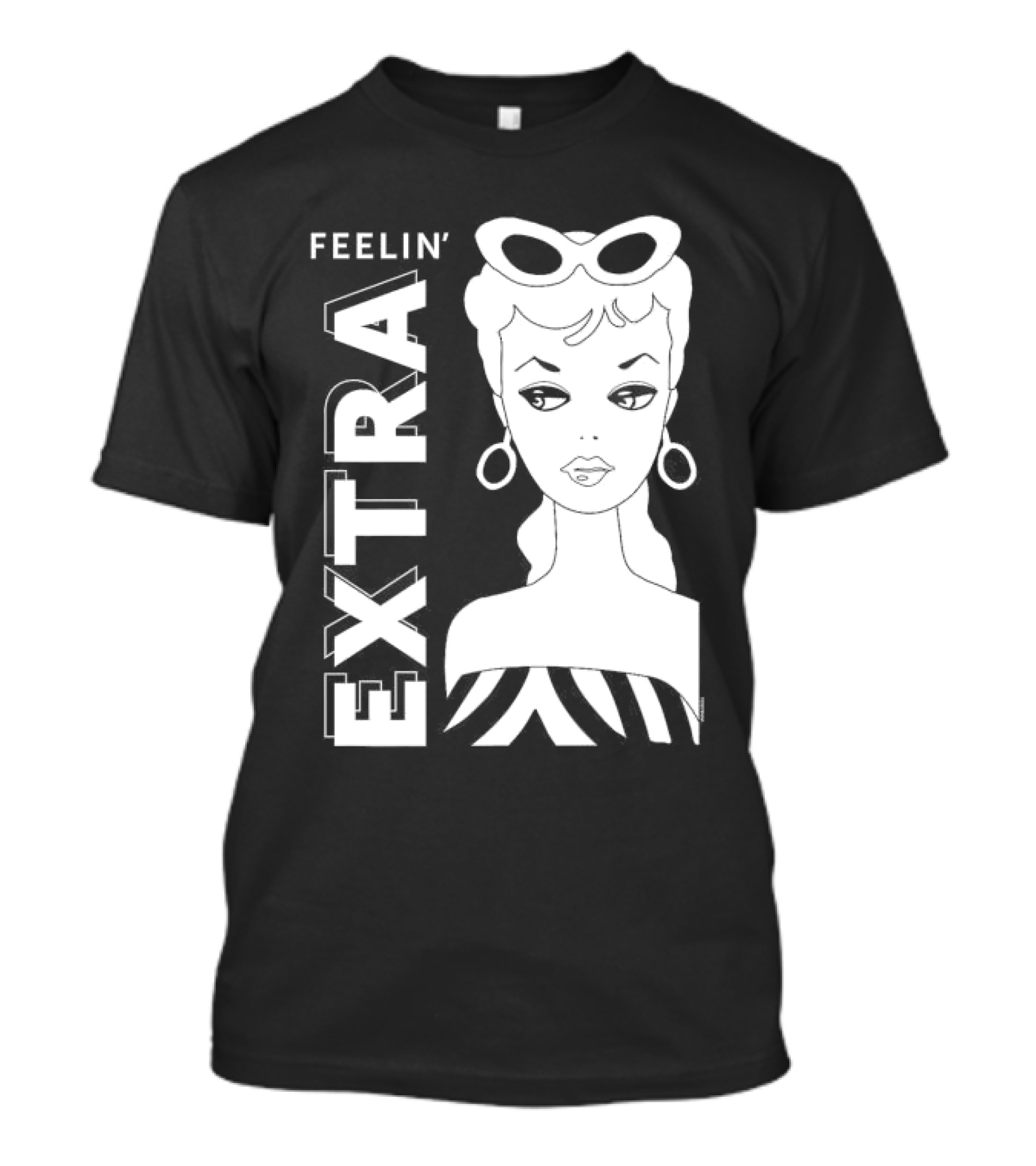 Barbie Feelin’ Extra Retro Chic With Sunglasses And Earrings T-Shirt