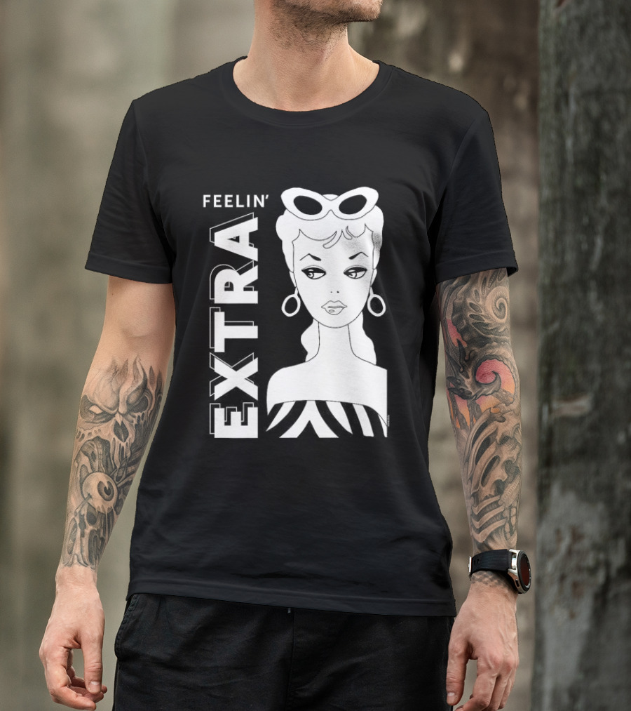 Barbie Feelin’ Extra Retro Chic With Sunglasses And Earrings T-Shirt