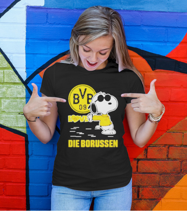 Snoopy Love BVB 09 Die Borussen Football Soccer T-Shirt