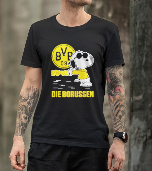 Snoopy Love BVB 09 Die Borussen Football Soccer T-Shirt