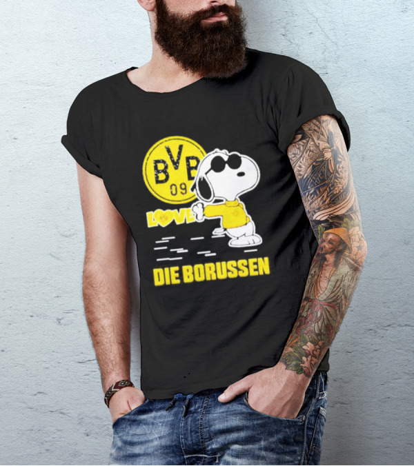 Snoopy Love BVB 09 Die Borussen Football Soccer T-Shirt
