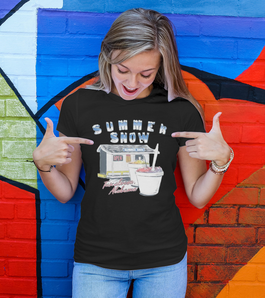 Summer Snow Tuscaloosa Alabama Open Shaved Ice Cups T-Shirt