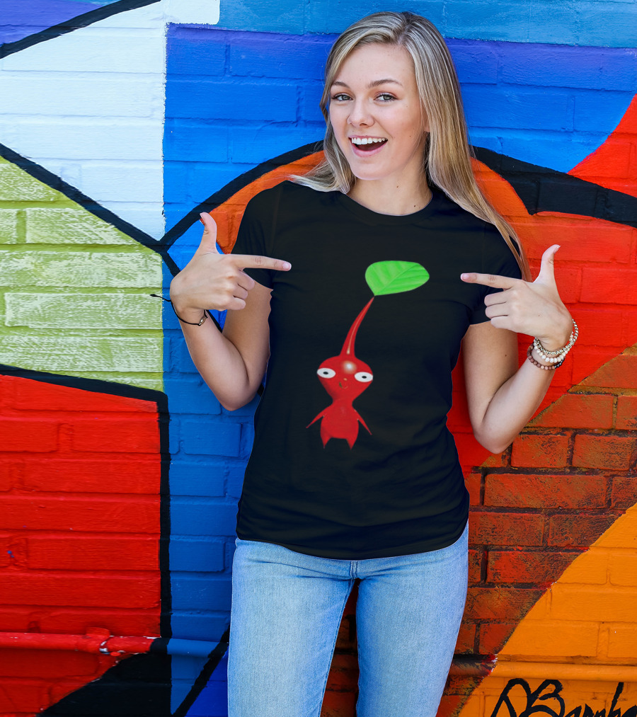 Pikmin Red Pikpik Character With Leaf Stem T-Shirt