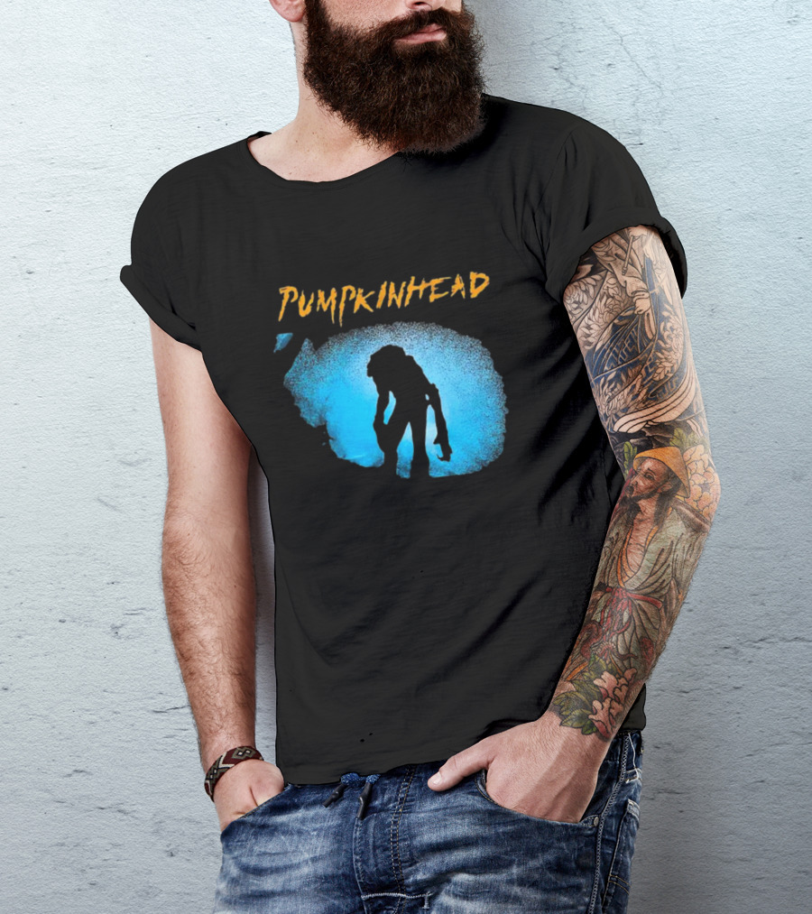 Pumpkinhead Horror Icon Silhouette Blue Glow T-Shirt