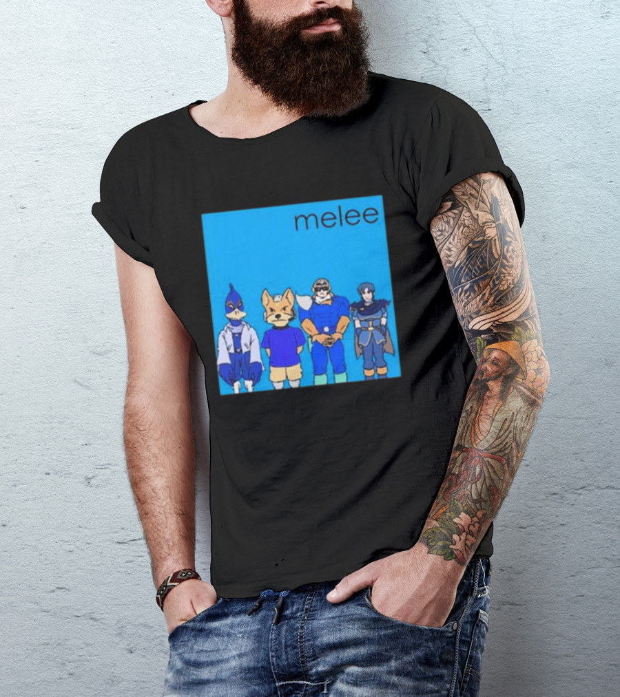 Start GG Shop Melee Blue Album Video Game Characters T-Shirt