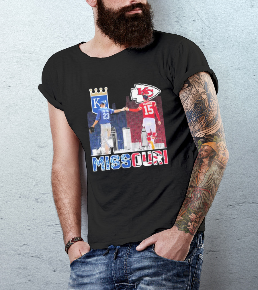 Missouri Kansas City Chiefs Mahomes Royals Greinke T-Shirt