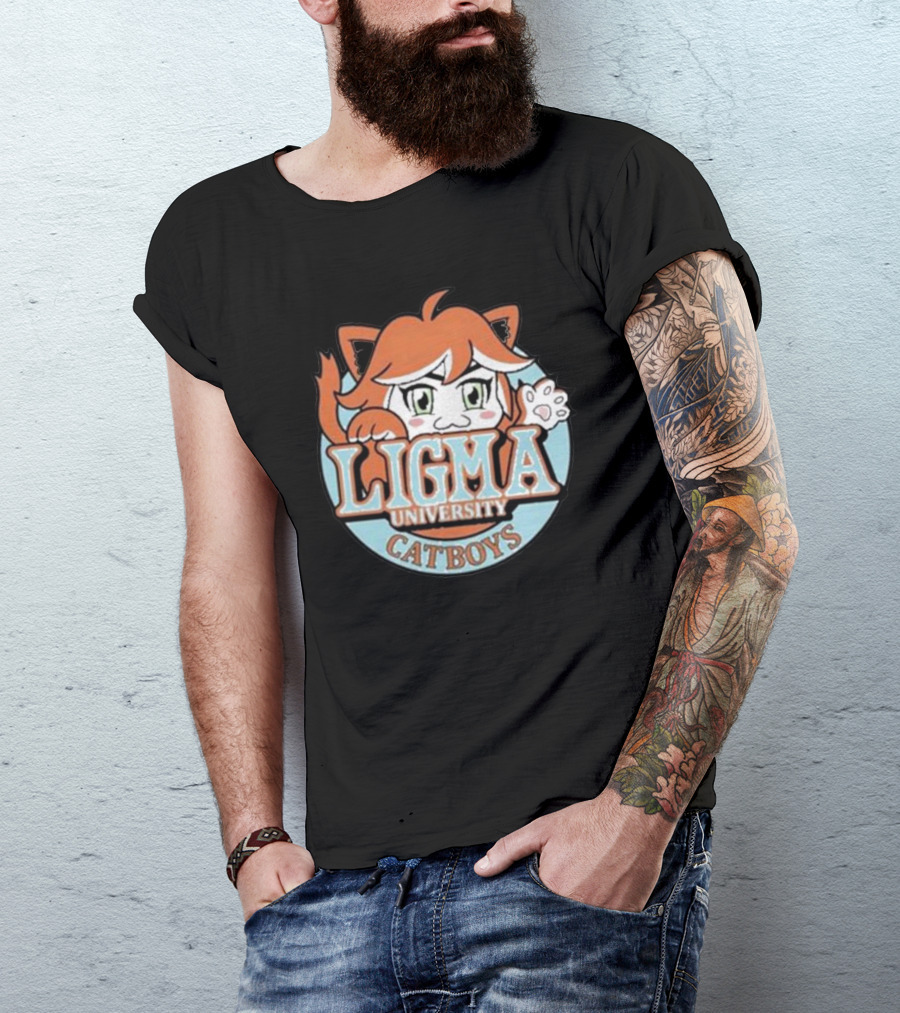 Ligma University Catboys Professor Lando Cat Ear Anime T-Shirt